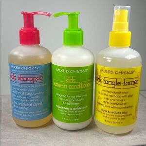 New Mixed Chicks Kids- Shampoo,Tangle Tamer, Leave-in Conditioner